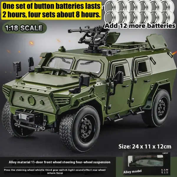 1/18 Maisto Dongfeng M-Terra Armored SUV Model - Image 9