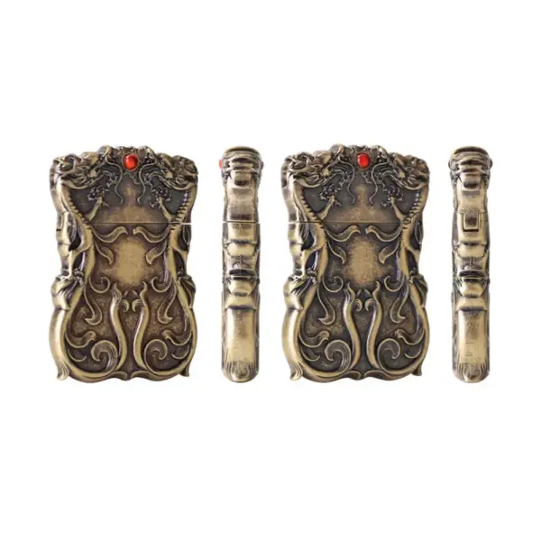 ZORRO Kerosene Lighter Dragon Embossed 62mm - Image 6