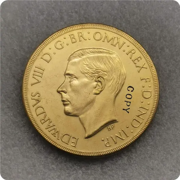1937 UK Edward VIII Replica Coin Inggris - Image 4