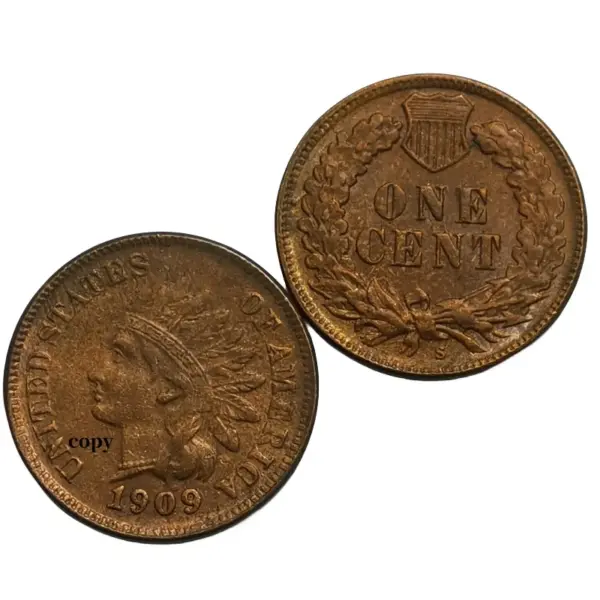Replica US Indian Head 1 Cent Coins Set - Image 5