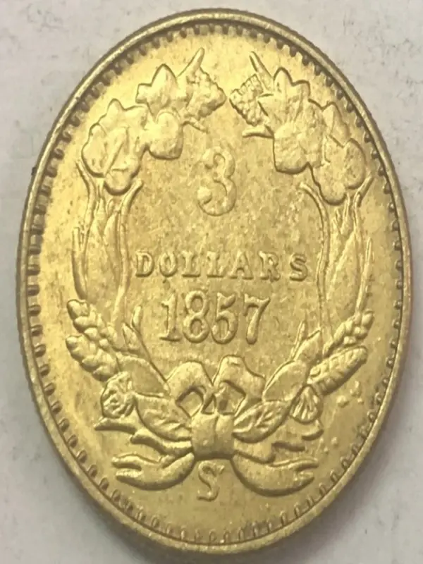 1860s US Three Dollar Antique Coin Replica - Image 7