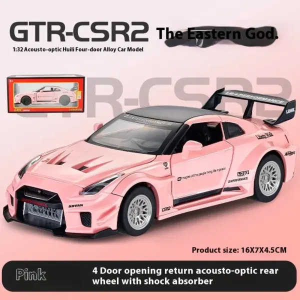 32 Skyline Nissan GTR CSR2 Diecast Model Toy - Image 9