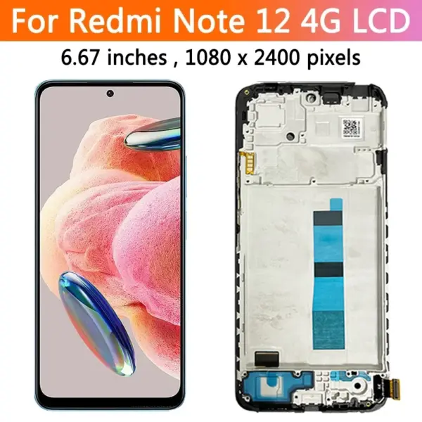 6.67'' AMOLED LCD Display for Xiaomi Redmi Note 12 4G - Image 5