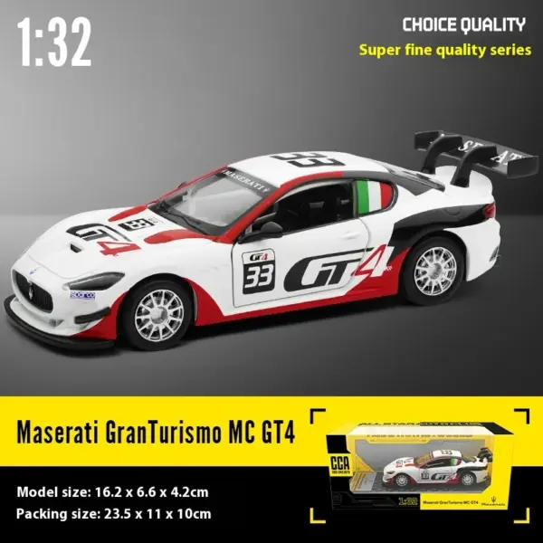 1:32 Maserati GranTurismo MC GT4 Diecast Model Car - Image 8