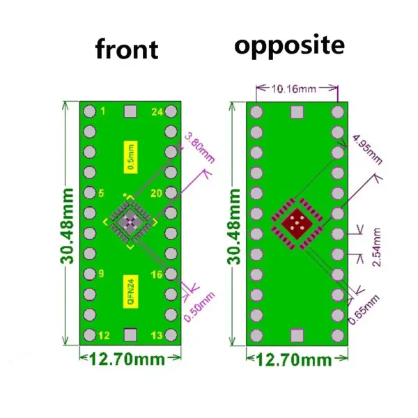 QFN24 to DIP24 IC Adapter Plate Set - Image 4