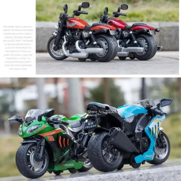 1/12 Scale Diecast Kawasaki Motorcycle Model - Image 6