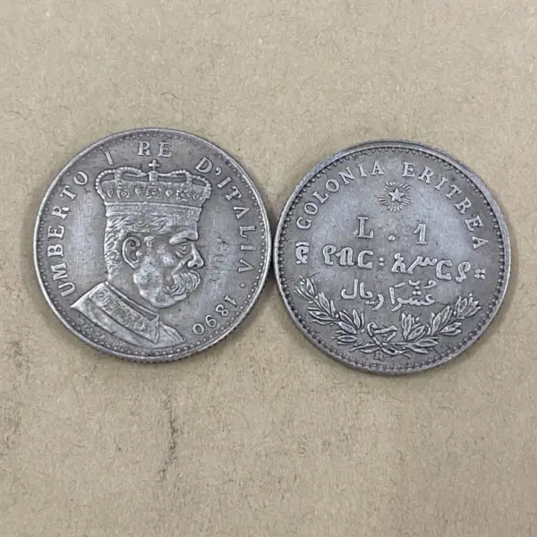 Replica Italian Eritrea 1 Lira Coins Set - Image 2