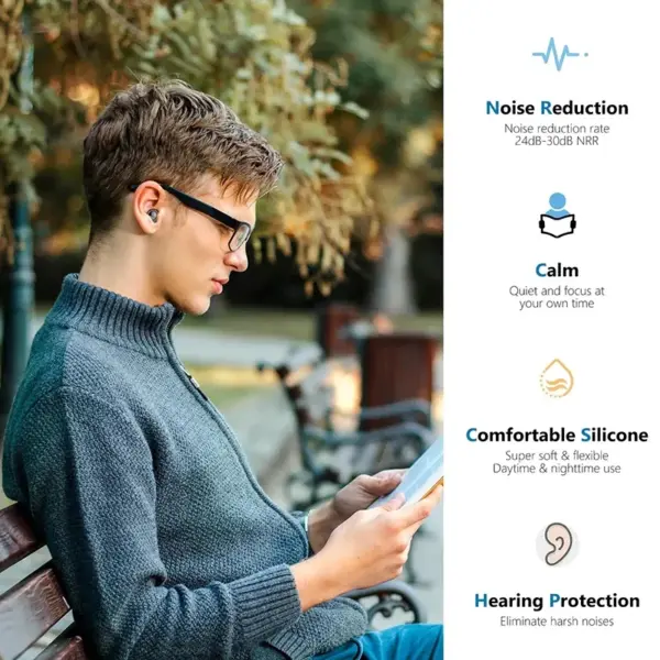 Sleep Noise Cancelling Earplugs for Rest and Travel - Image 3