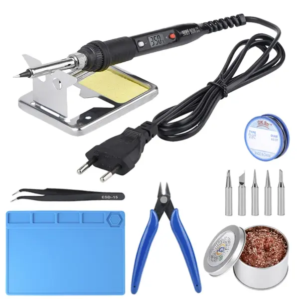 JCD Adjustable Temperature LCD Soldering Kit 80W - Image 8