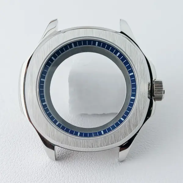 39.5mm Silver Black NH35 Watch Case with Sapphire Glass - Image 29