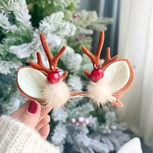Christmas Antler Hair Clips for Girls - Image 19