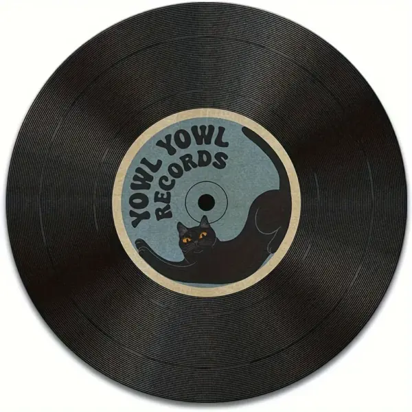 Vintage Round Rubber Mouse Pad for Desk - Image 2