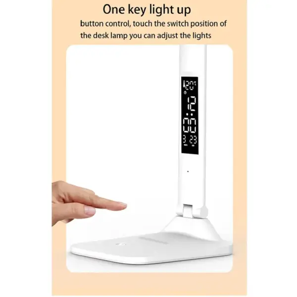 Foldable USB Desk Lamp with Clock and Night Light - Image 2