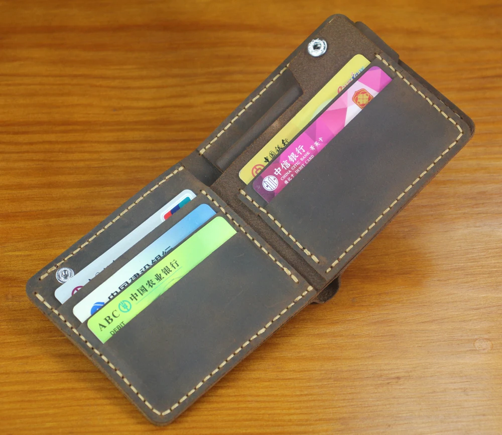 Luxury Handmade Cow Leather Wallet WF310 5 Luxury Handmade Cow Leather Wallet WF310 - Image 5