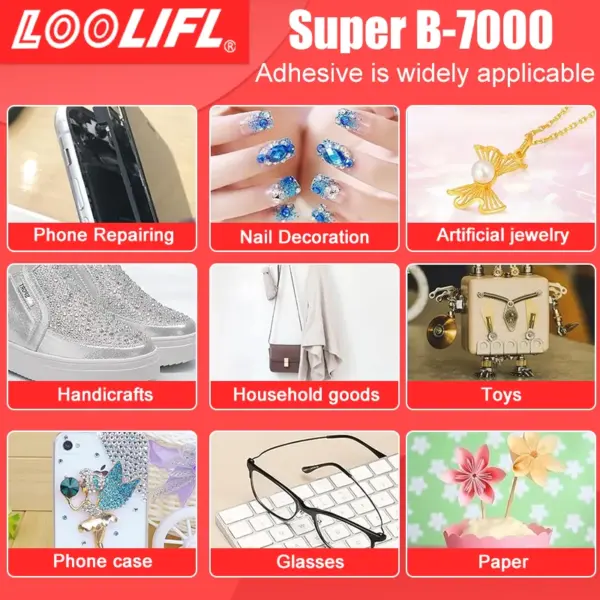 LOOLIFL B-7000 Clear Glue 110ml High Viscosity - Image 6