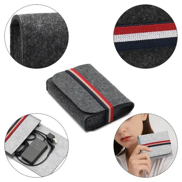 Felt Storage Bags for Watch and Makeup Organizer - Image 3