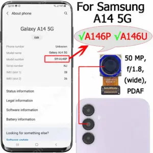 Samsung Galaxy A14 Rear Camera Module A146 Series 30 Sb8ba1fe1a33c48d488aebd179914fadey 2