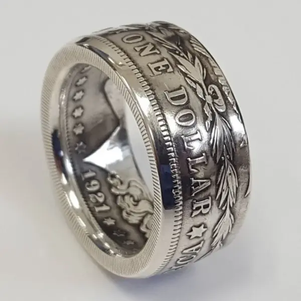 Thai Silver Vintage National Emblem Ring for Men - Image 6