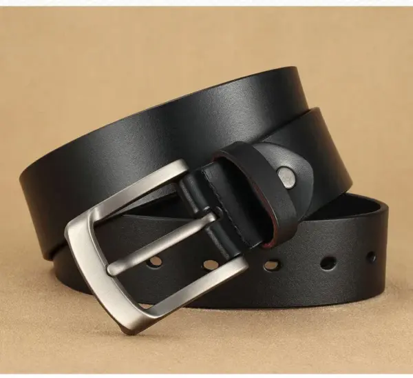 Elegant men's alloy buckle leather belt - Image 5
