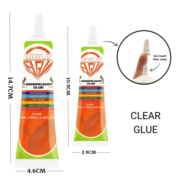 Black / Clear Loudspeaker Repair Glue for Speakers - Image 6