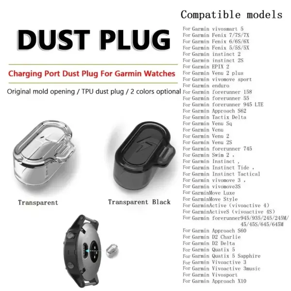 Garmin Watch Dust Cover Cap for Fenix 5/6/7 Series - Image 3