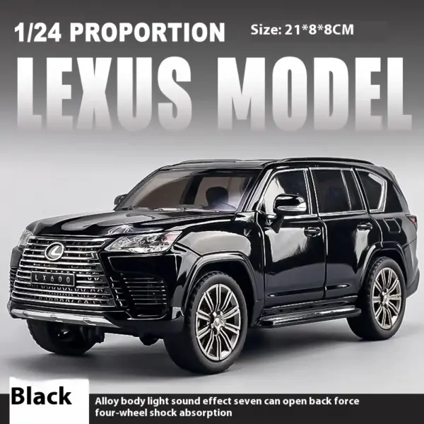 1:24 Lexus LX600 Off-Road Diecast SUV Model - Image 9