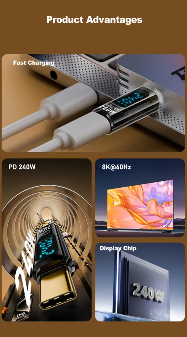 240W USB Type-C Power Adapter with PD Display - Image 5
