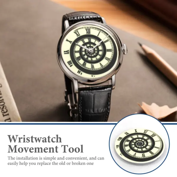 28.5MM Green Luminous Roman Watch Dial for NH35 - Image 4