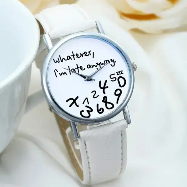 Geneva Ladies Belt Watch with Playful Message - Image 5