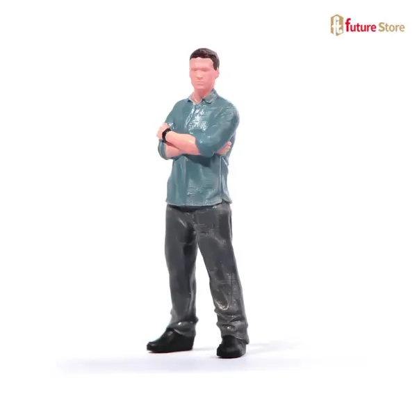Miniature Male Figure Making a Phone Call for Car Display - Image 7