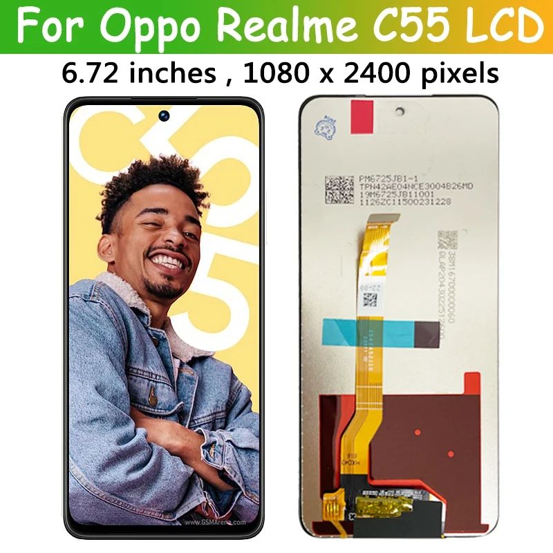 6.72 inches Tested LCD Screen for OPPO Realme C55 RMX3710 5 6.72 inches Tested LCD Screen for OPPO Realme C55 RMX3710 - Image 5