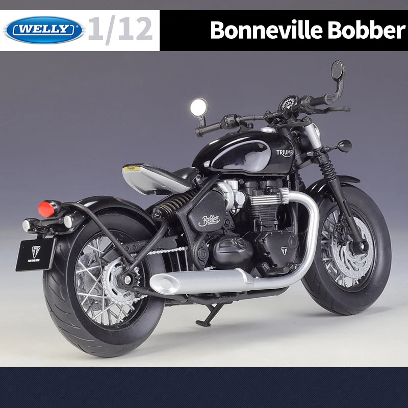 Welly 1/12 Triumph Bonneville Bobber Motorcycle Model 4 Welly 1/12 Triumph Bonneville Bobber Motorcycle Model - Image 4