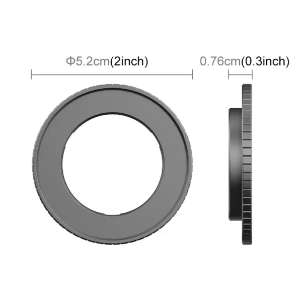 PULUZ 49mm Lens Filter Adapter for DJI Osmo Action 4 - Image 4