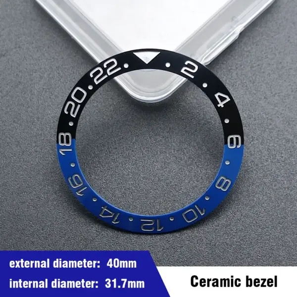 40mm Blue-Green Ceramic Aluminum Bezel Insert for Dive Watch - Image 24