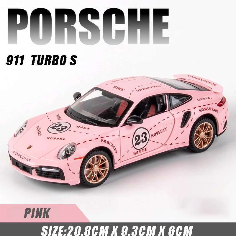 1:24 Porsche 911 Turbo S Diecast Model Toy 6 1:24 Porsche 911 Turbo S Diecast Model Toy - Image 6