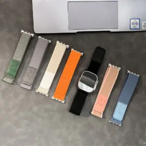 Nylon Leather Strap for Apple Watch Series 10/9/8/7/6/5