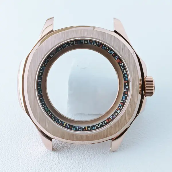 39.5mm Silver Black NH35 Watch Case with Sapphire Glass - Image 49