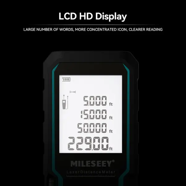 MILESEEY S6 Laser Tape Measure 100M Rangefinder - Image 4