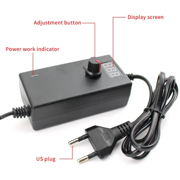 Adjustable DC Power Adapter 1V-36V for LED Strips - Image 2