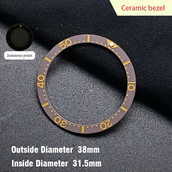 38mm Ceramic Watch Bezel Insert for Dwayne Campbell Model - Image 12