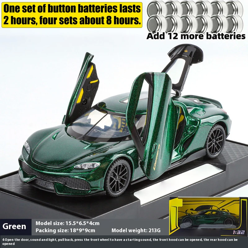 1:32 Gemera GT Diecast Alloy Model Car 13 1:32 Gemera GT Diecast Alloy Model Car - Image 13