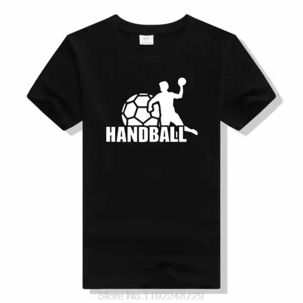 Funny Handball Player Graphic Cotton T-Shirt for Men - Image 2