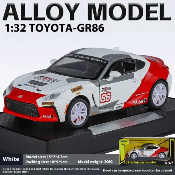Toyota GR86 Rally Car Diecast Model 1:32 Scale - Image 10
