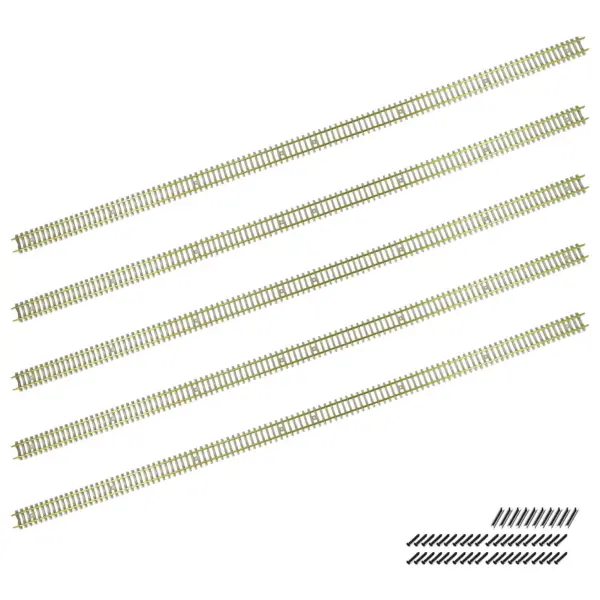 N Scale 1:160 Flexible Track Rail Set 50cm (10 pcs) - Image 8
