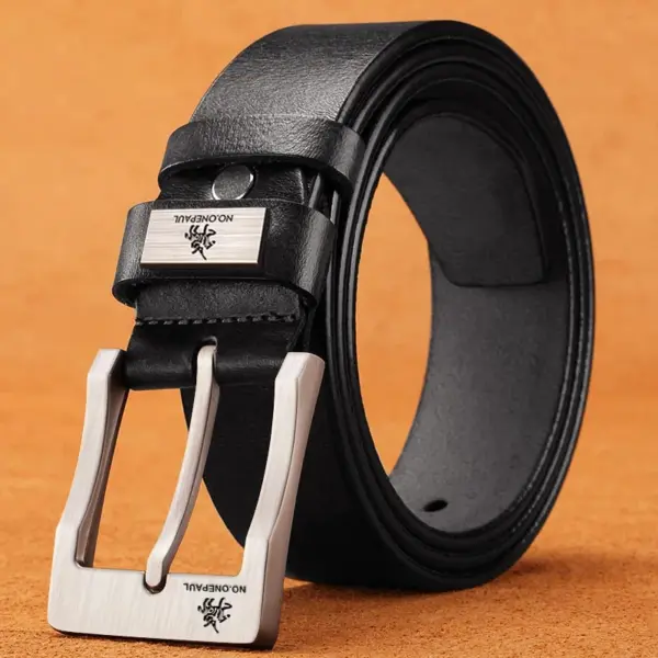 Men's Buckle Jeans Cowhide Casual Belt - Image 6