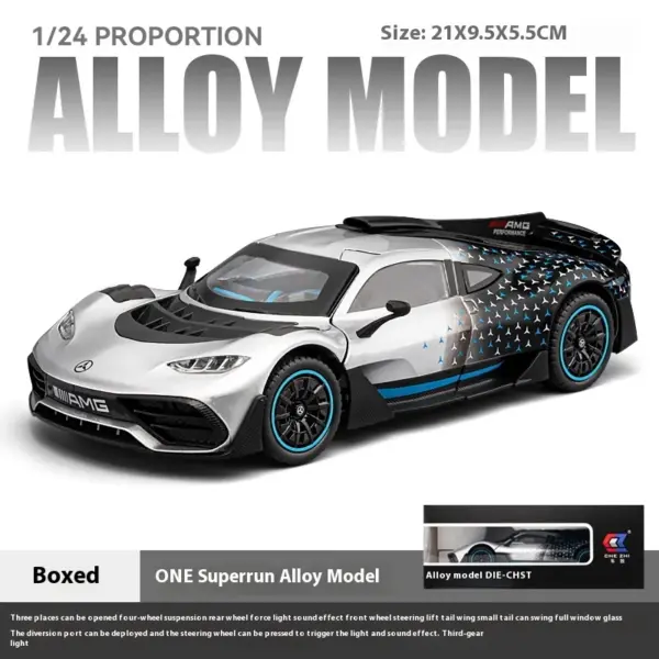 1:24 Benz AMG ONE Diecast Race Car Model - Image 9