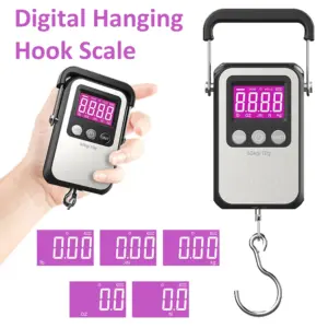 60kg Digital Hanging Luggage Scale with LCD Display