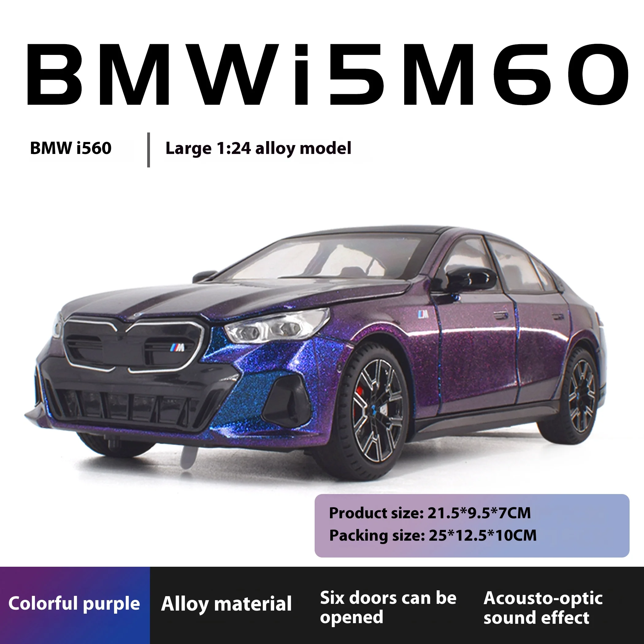 1:24 BMW I5 M60 Xdrive Diecast Model Car 10 1:24 BMW I5 M60 Xdrive Diecast Model Car - Image 10