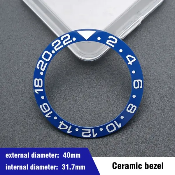 40mm Blue-Green Ceramic Aluminum Bezel Insert for Dive Watch - Image 30