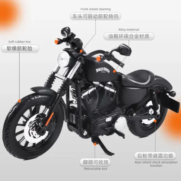 Maisto 1:12 Harley-Davidson Alloy Motorcycle Model - Image 3